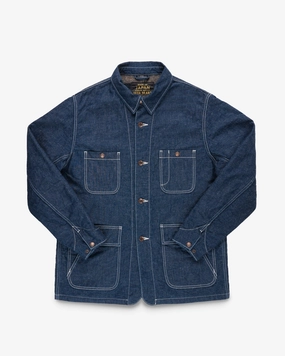 10oz Selvedge Denim Blanket Lined Chore Jacket - Indigo FlexFoldPackaging On Duty Layer