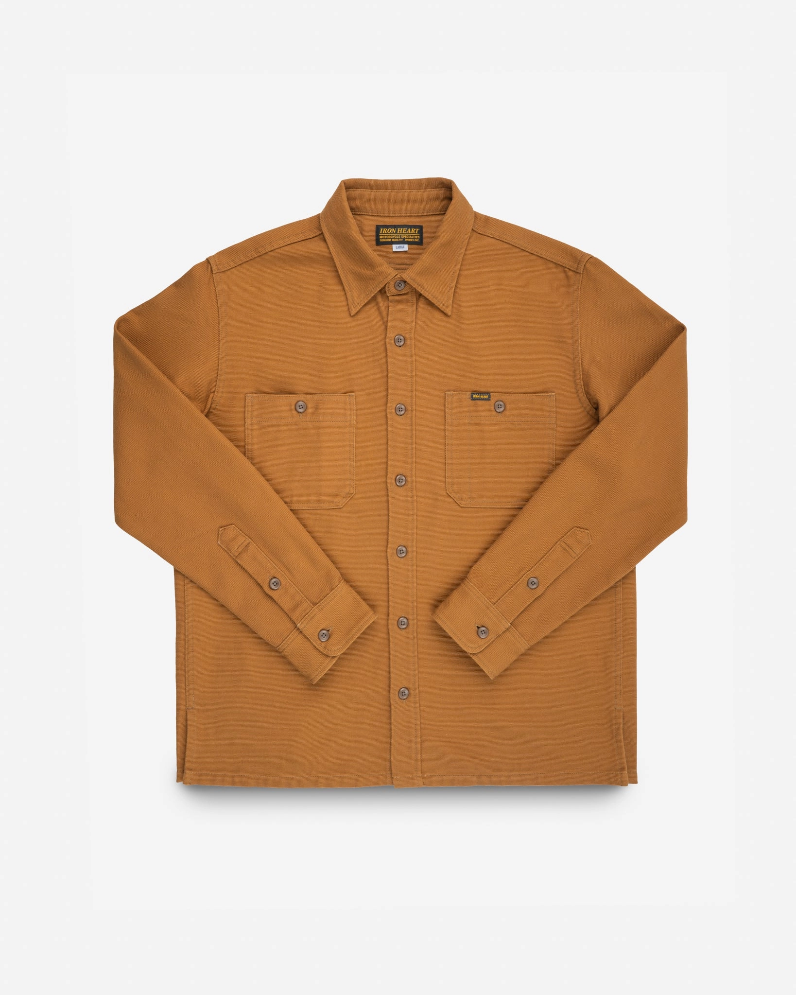Glam Night 13oz Oxford Cloth Work Overshirt - Camel