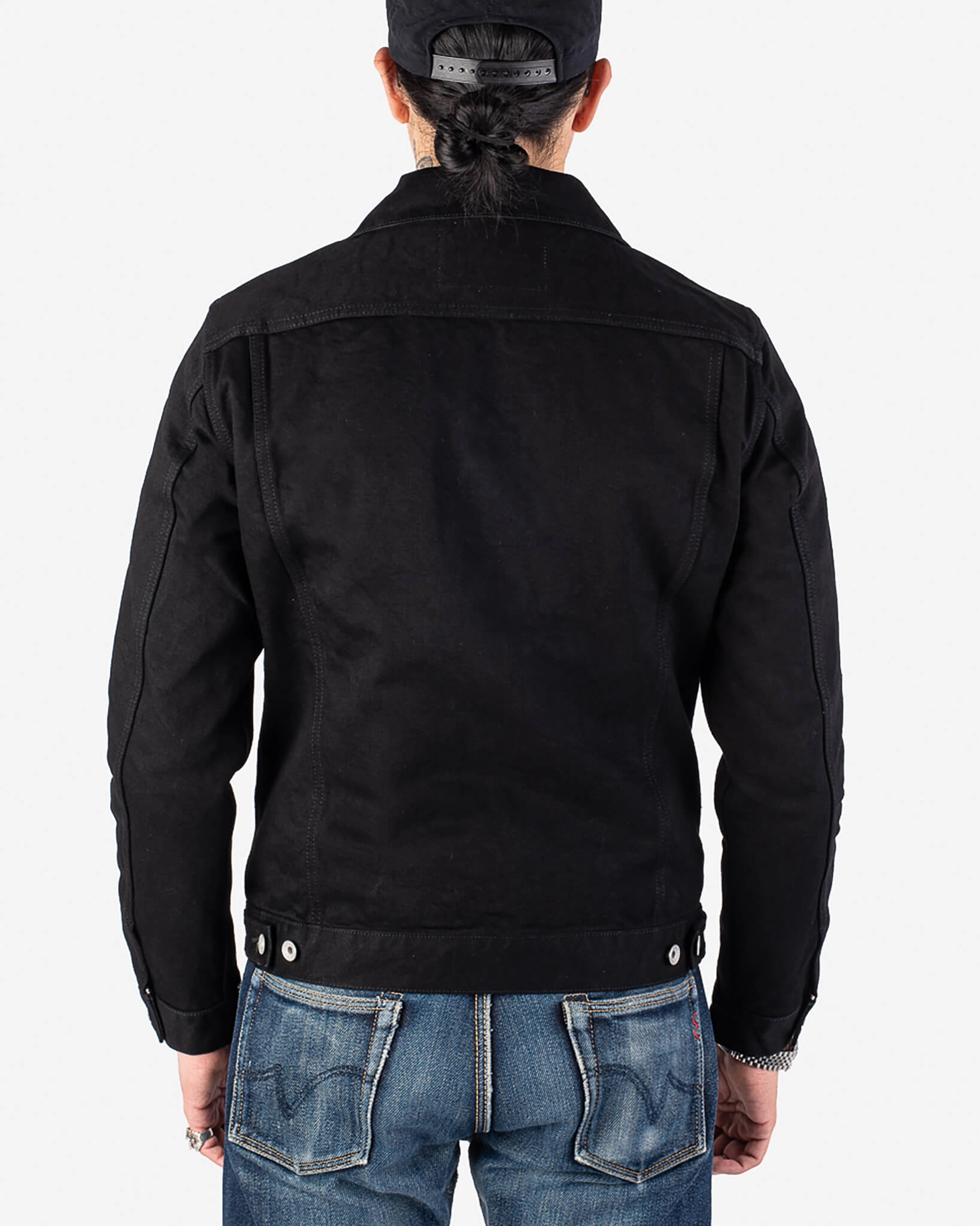 Waterproof Coating Anti Static Lining 14oz Selvedge Denim Modified Type III Jacket -  Black/Black