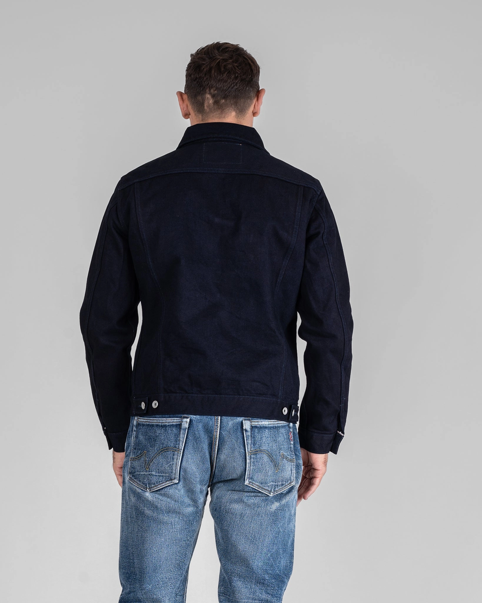 All Purpose Outerwear Draft Block 14oz Selvedge Denim Modified Type III Jacket -  Indigo/Black