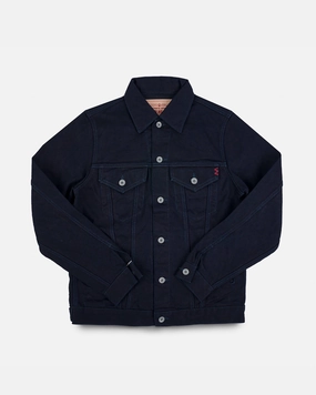 fall season 14oz Selvedge Denim Modified Type III Jacket -  Indigo/Black