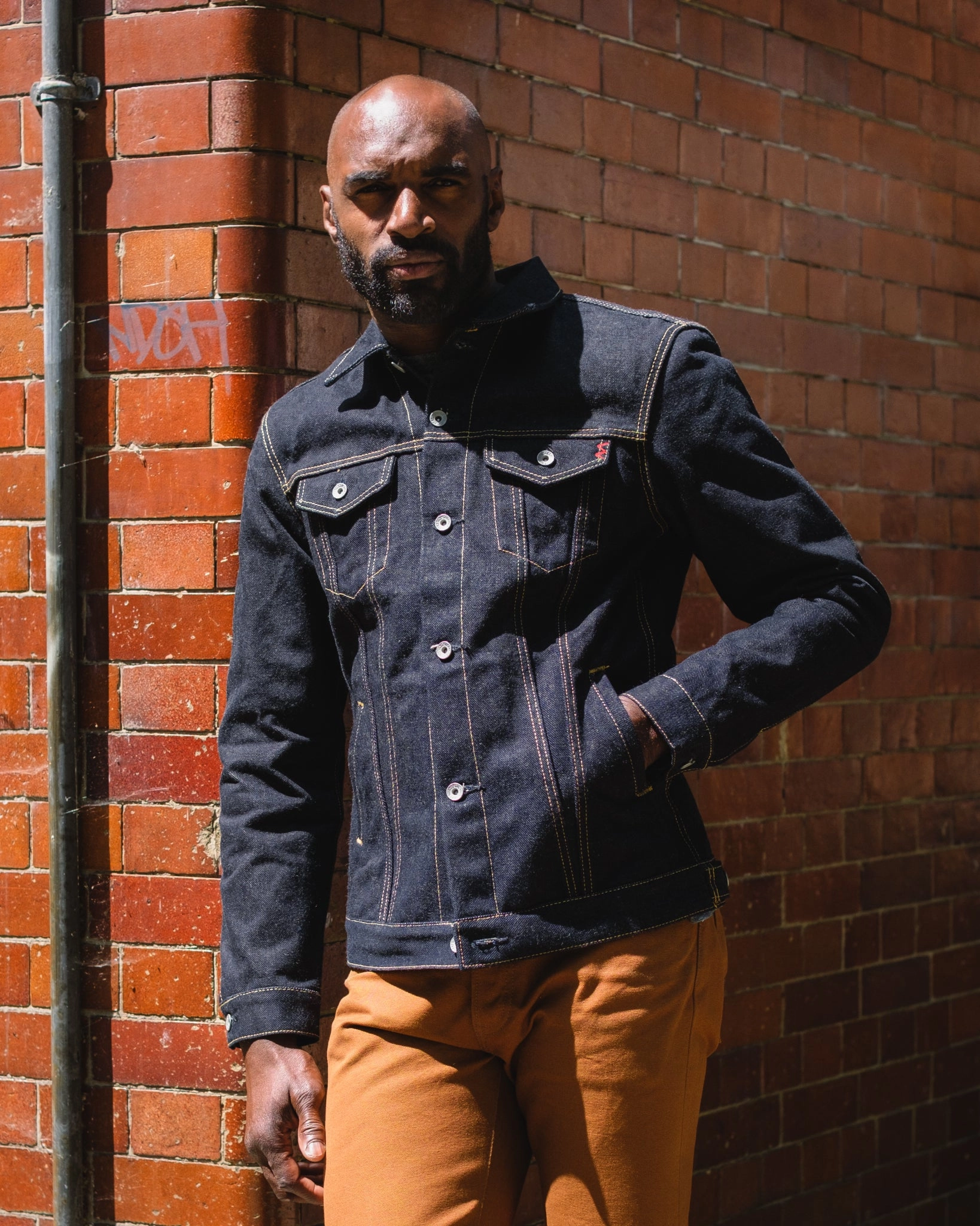 19oz Left-Hand Twill Selvedge Denim Type III Jacket - Indigo Comfortable lining