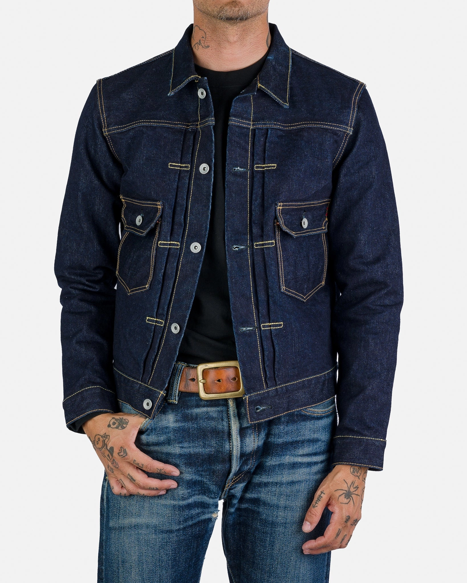 19oz Selvedge Denim Type II Jacket - Indigo Hooded Comfort Fit