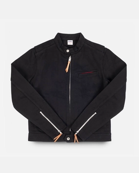 21oz Denim Rider's Jacket - Superblack Non-Fade Teflon coating Stylish Outer Layer
