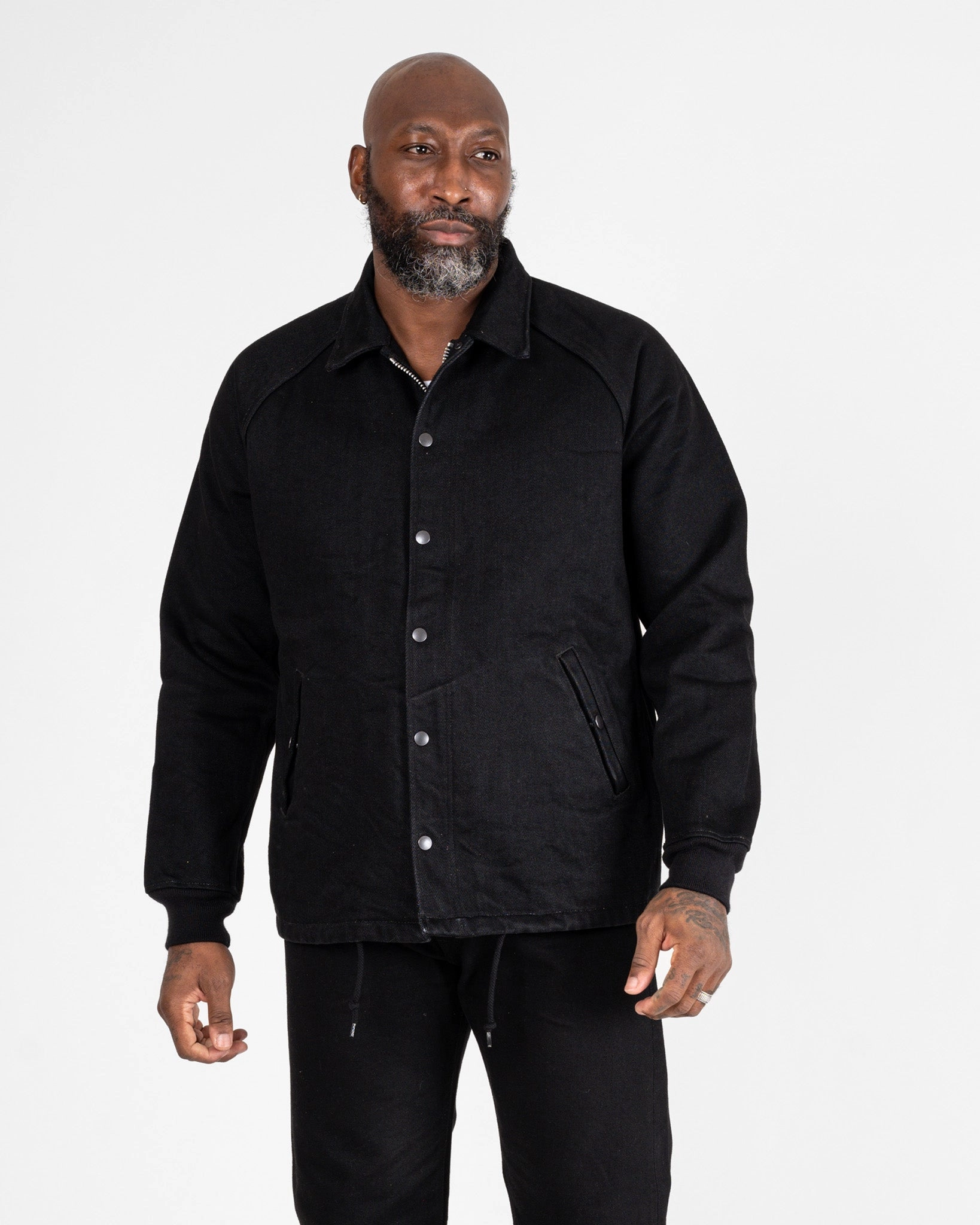 Functional Piece 21oz Serge Windbreaker - Black