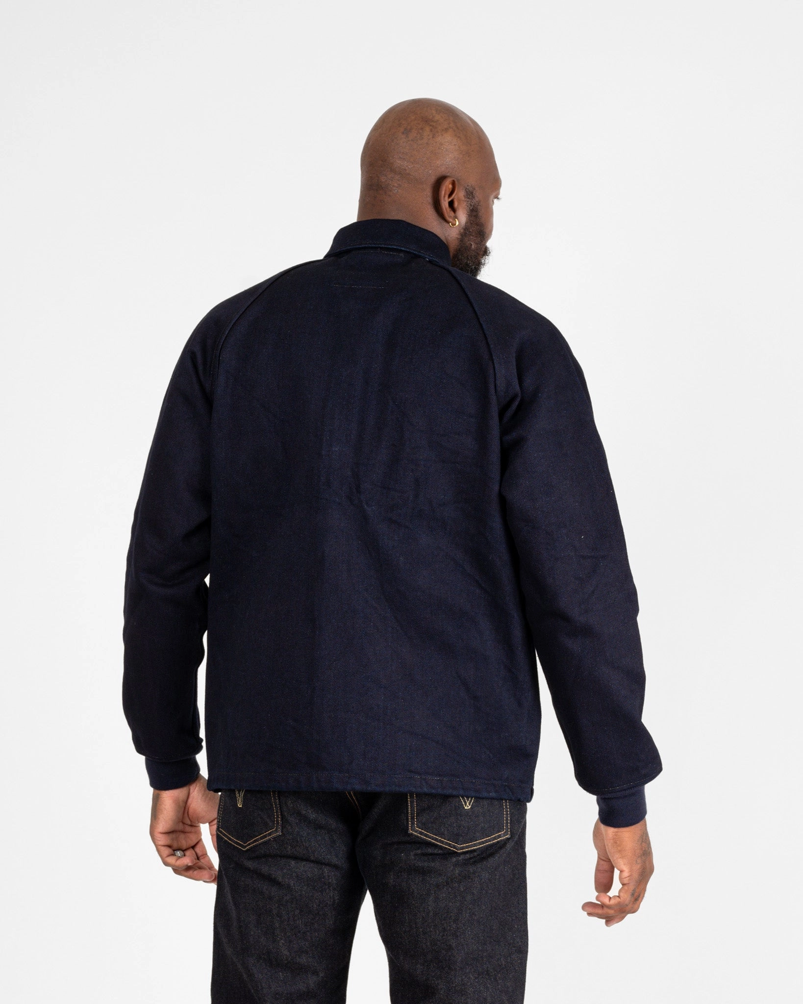Transitional City Fit Magnetic Fastenings 21oz Serge Windbreaker - Indigo