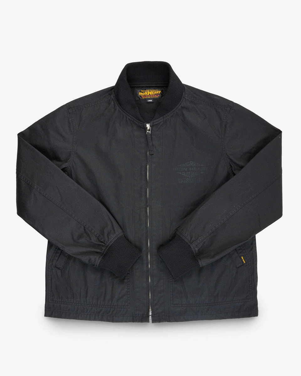 7oz Rubber Wax Coated Windbreaker - Black Scratch Resistant Zippers MagneticClosure