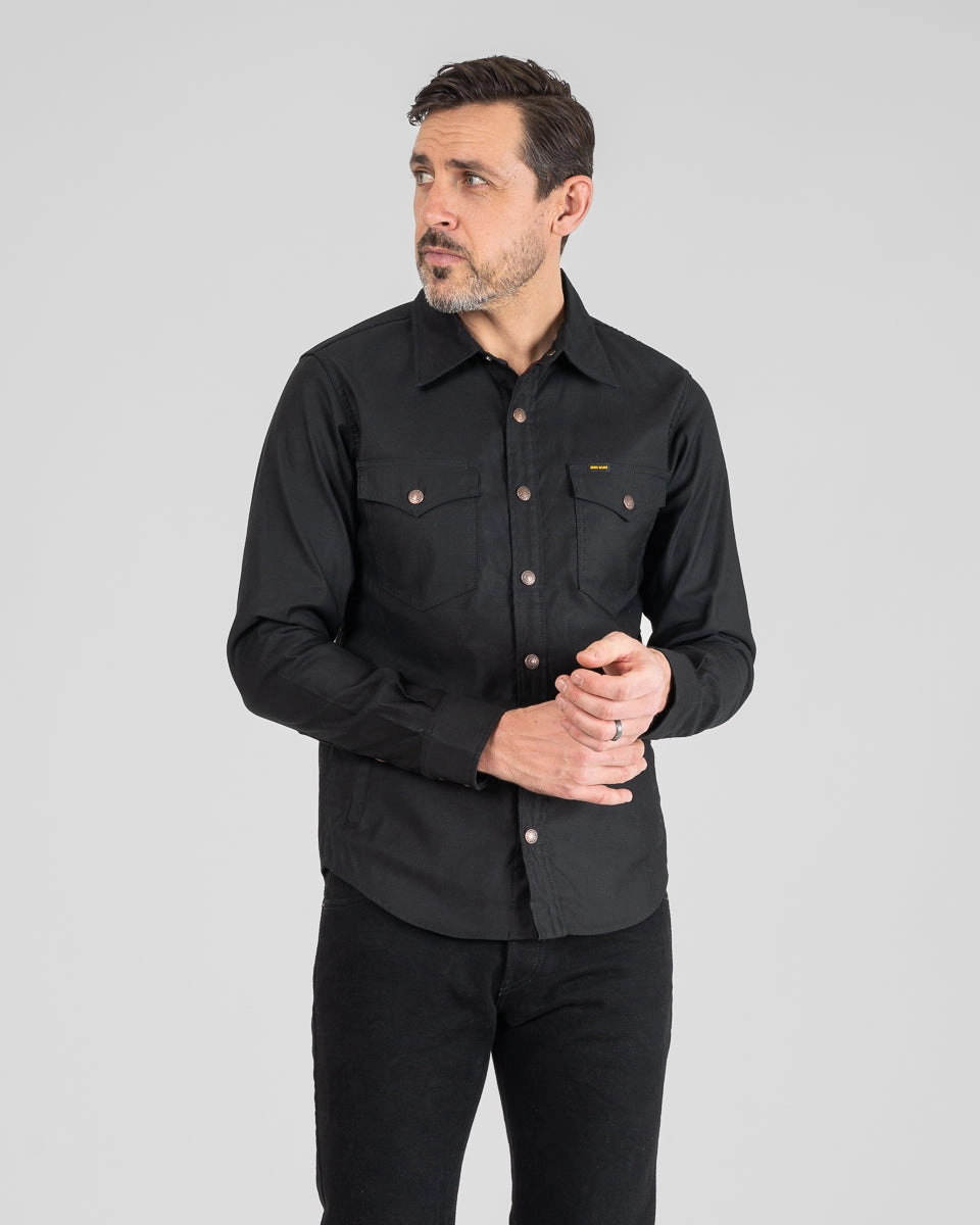 Peace Core 8oz Military Whipcord CPO Shirt - Black