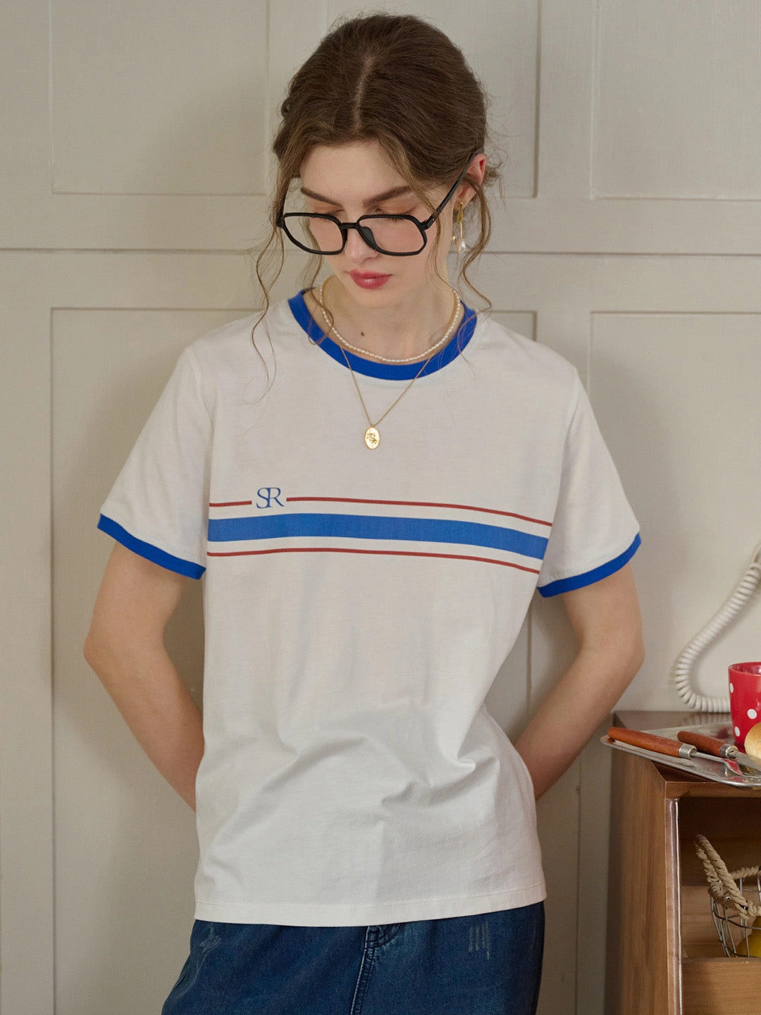 Future Glow ??Final Sale??Allison Round Neck 100% Cotton T-shirt