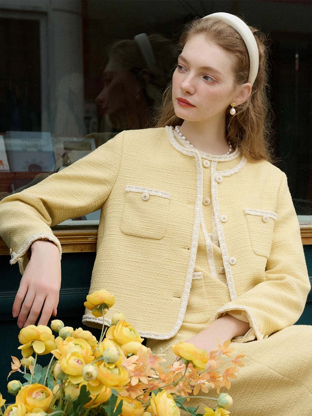 ??Final Sale??Charlotte Exquisite Color-Blocked Tweed Jacket Light Layer Daywear Style