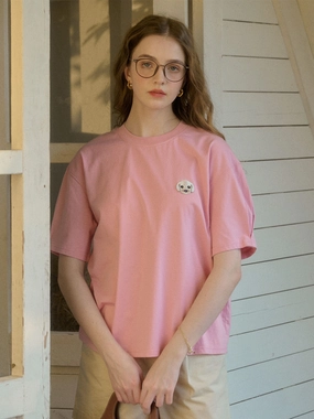 Country Core All-Occasion ??Final Sale??Journey Puppy Applique Round Neck Short Sleeve Casual T-Shirt