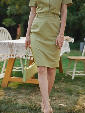 LowProfileWaistband ??Final Sale??Kimura Straight Midi Skirt