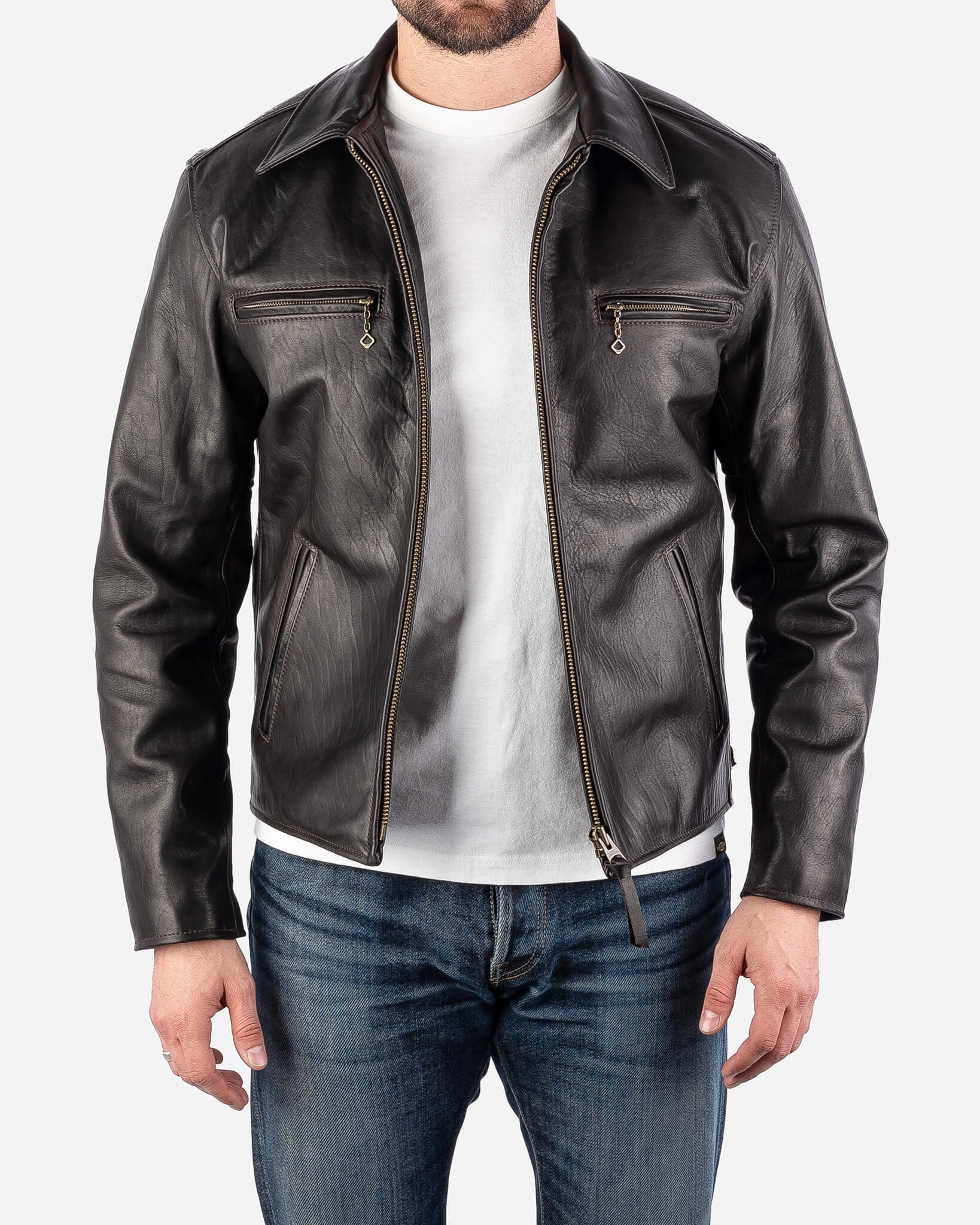 Iron Heart x Simmons Bilt Blattwerk Work Jacket - Brown Tailored Cut