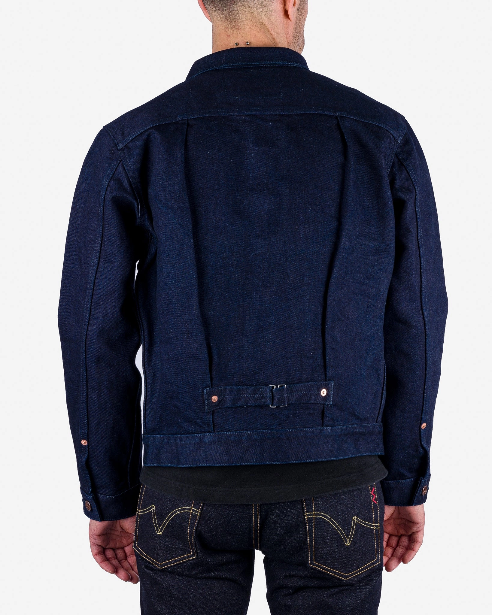 Shrink Resistant Treatment Advanced Insulation 19oz Selvedge Denim Type I Jacket - Indigo/Grey