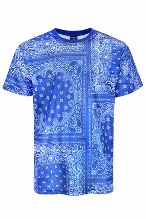 Air Mesh Bandana Print T-shirts Daily Casual