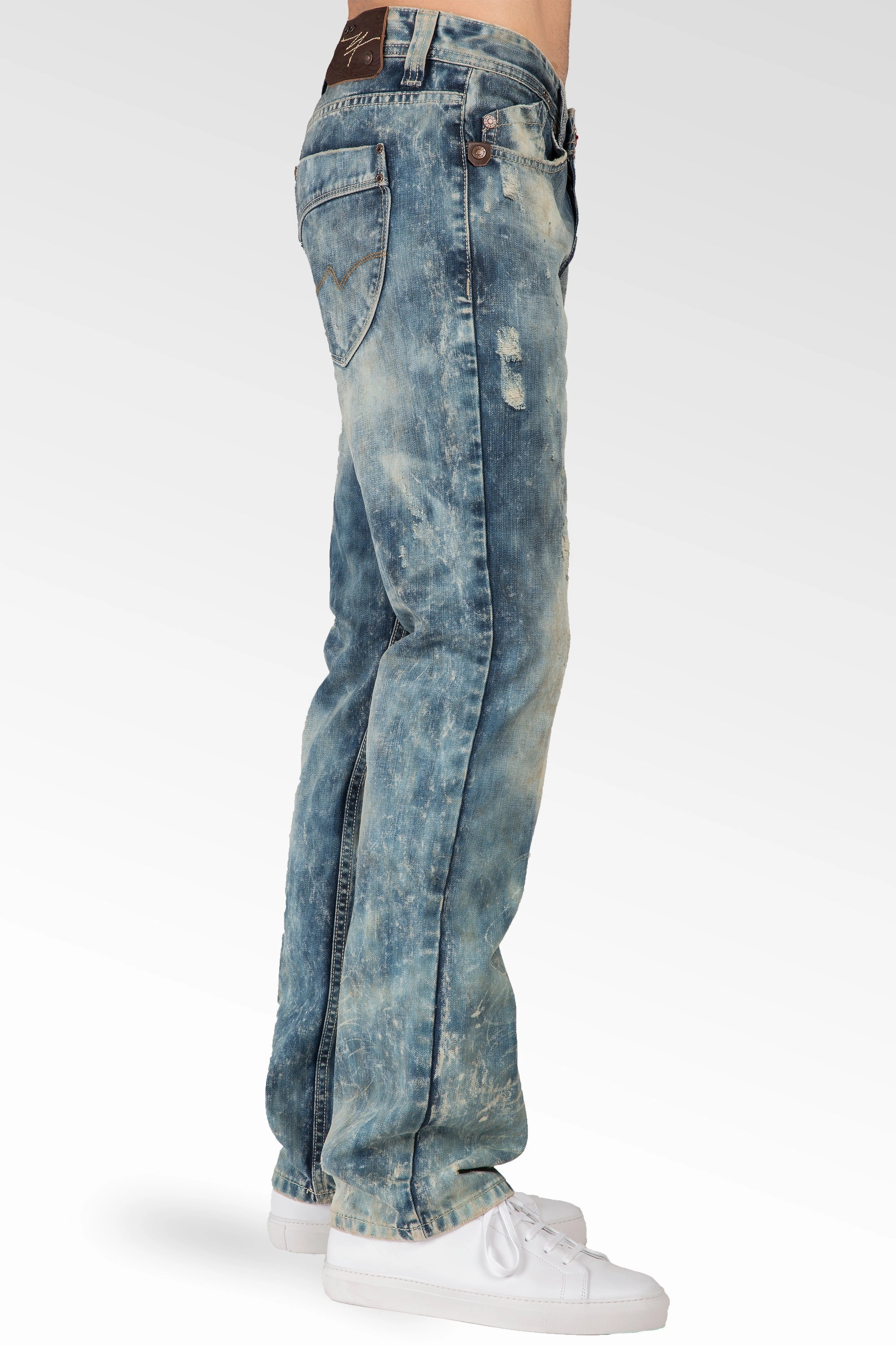 MoistureControl Lining UVProtective Coating Slim Straight Premium Denim Light Vintage Distressed Signature 5 Pocket Jeans