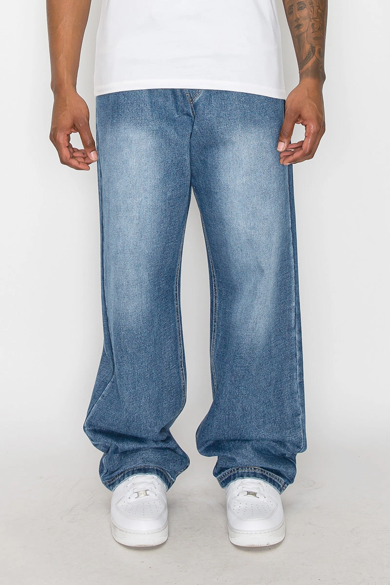 Gripper Waistband Baggy Fit Denim Joggers
