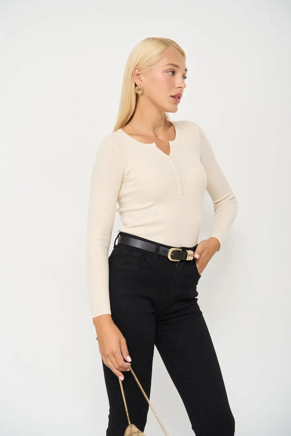 Conditioner Beige Long Sleeve with buttons