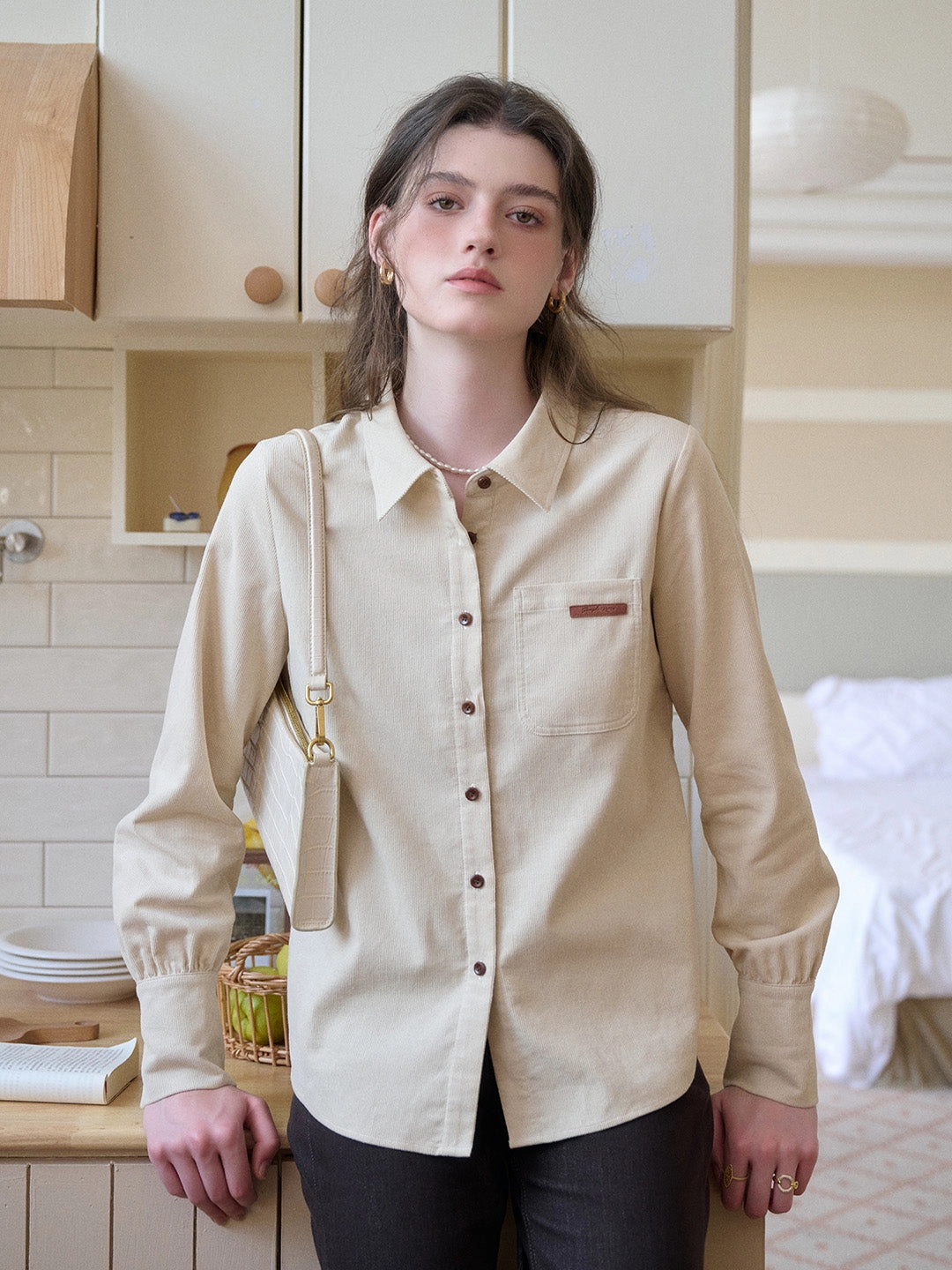 Alondra Lapel 100% Cotton Shirt Spirit Core