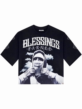 Blessings Earned Boxy Fit T-shirt Perfect For Relaxing cycling outfit