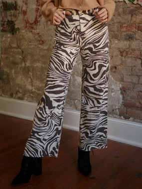 Briella Zebra Pants Casual Edge Neutral Outfit
