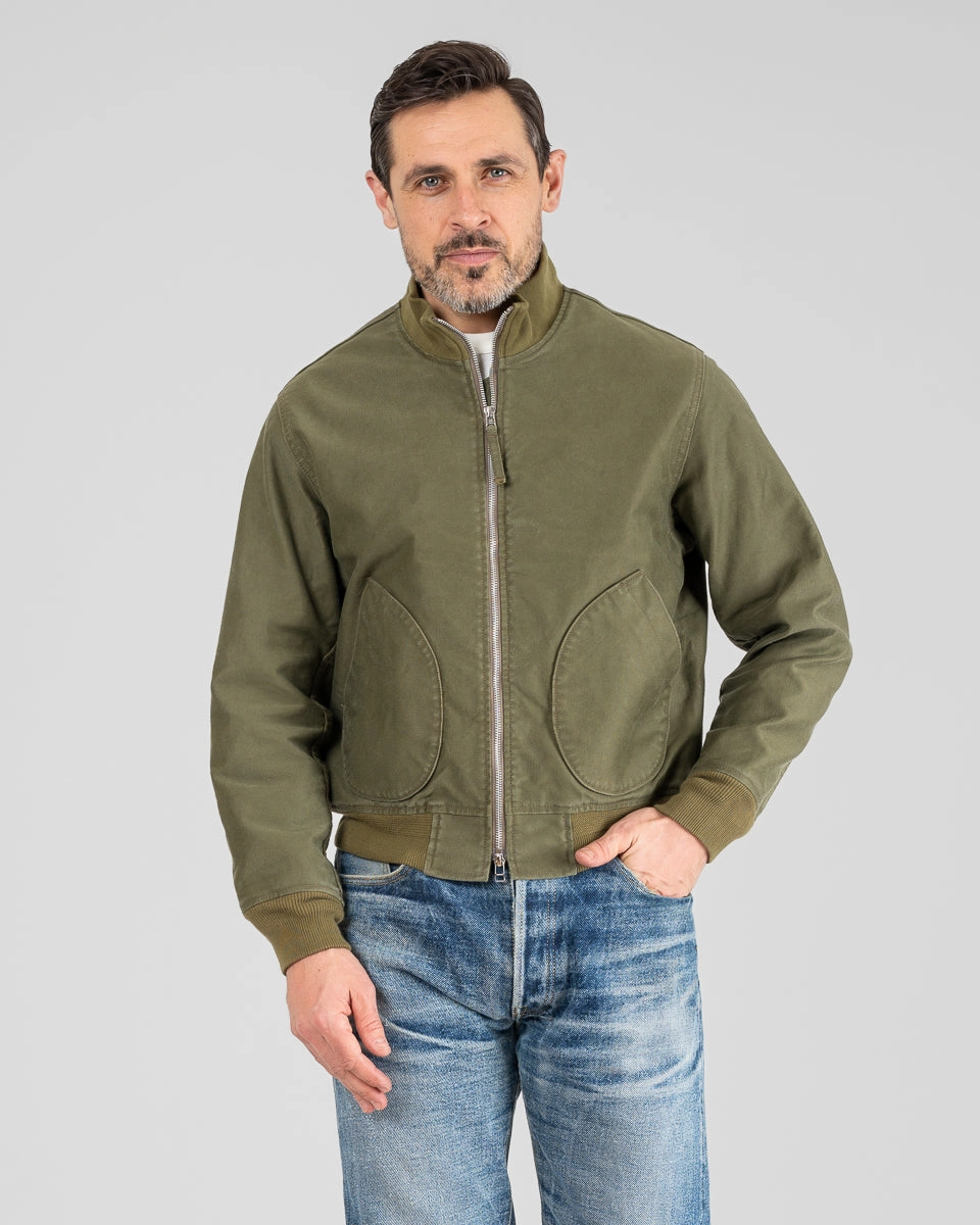 12oz Whipcord Tanker Jacket - Olive Drab Green AntiSlip Grip Activewear Clothing