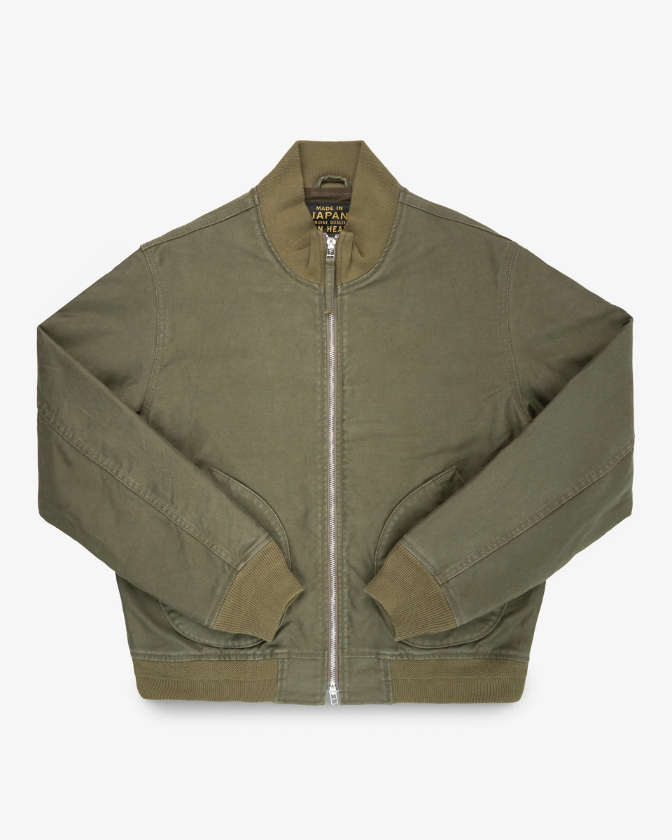 Thick Glow Cozy Wrap 12oz Whipcord Tanker Jacket - Olive Drab Green