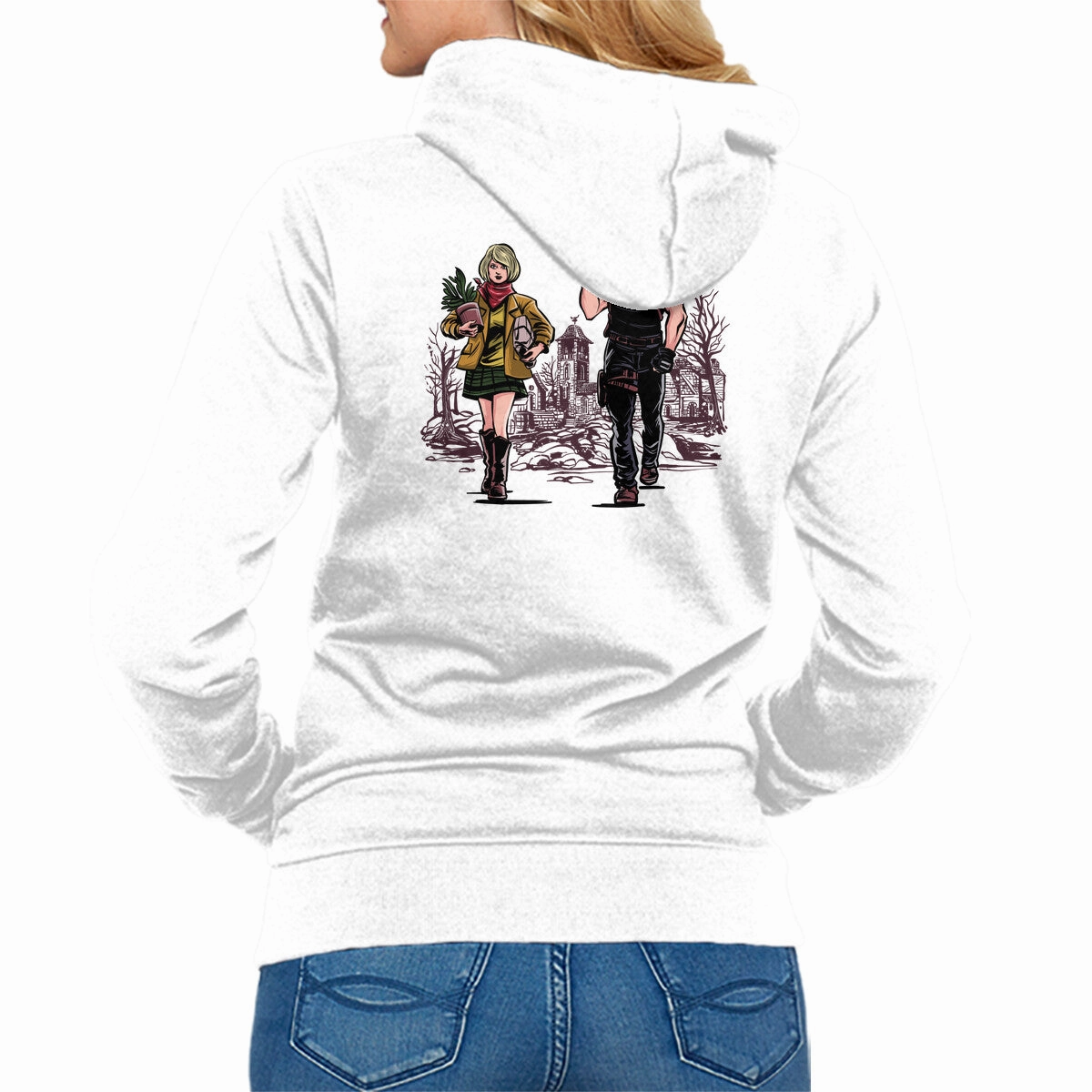 goes with skirts Fashionable Hoodie The Evil