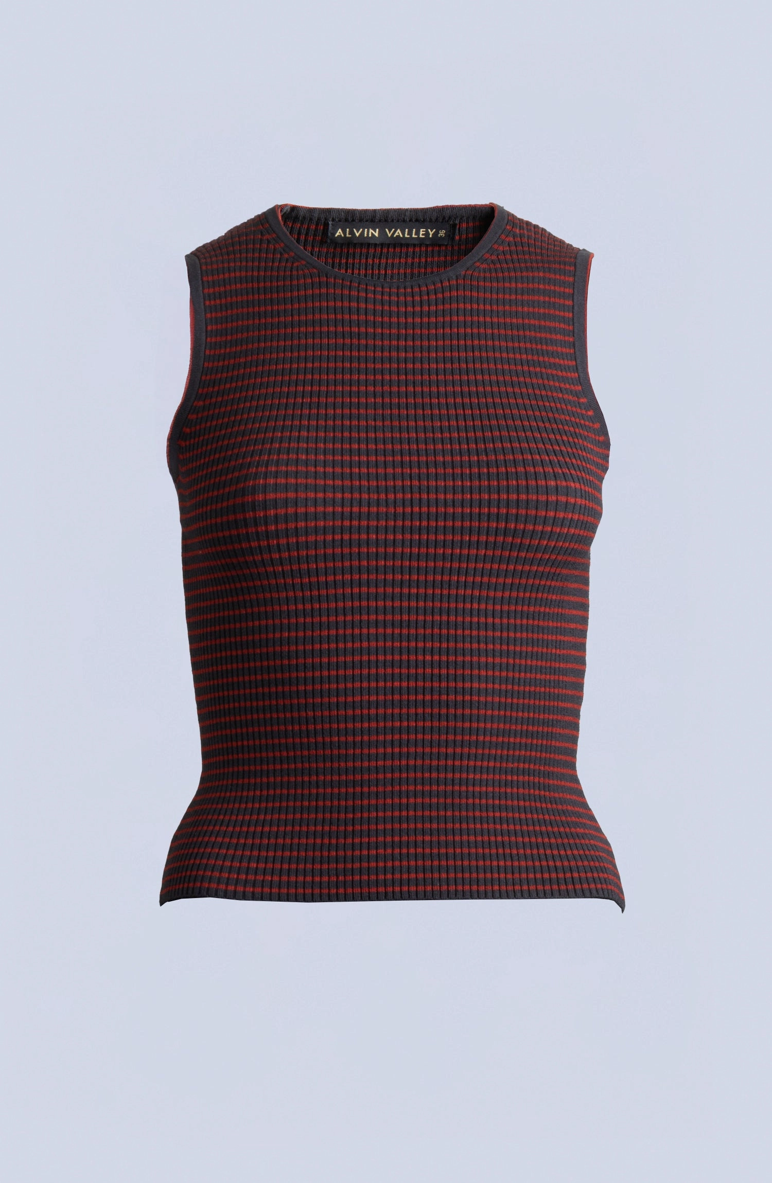 SILK KNIT RIBBED TANK Slim Design Fit
