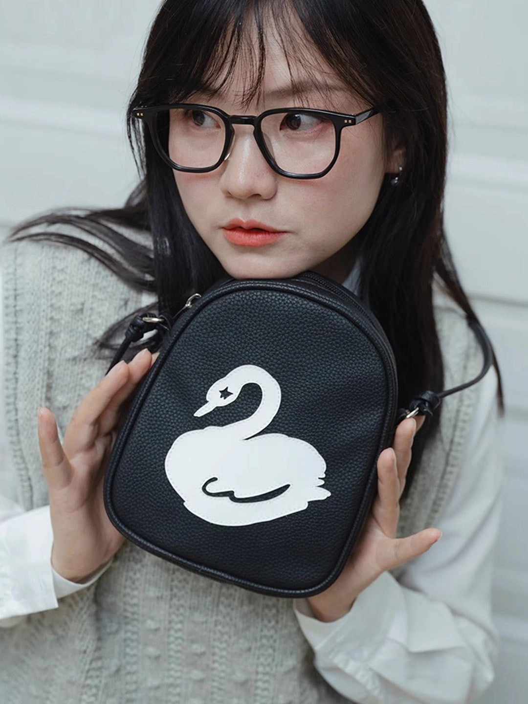 Chowxiaodou Texture Crossbody Bag New Day ElasticFree Cuffs