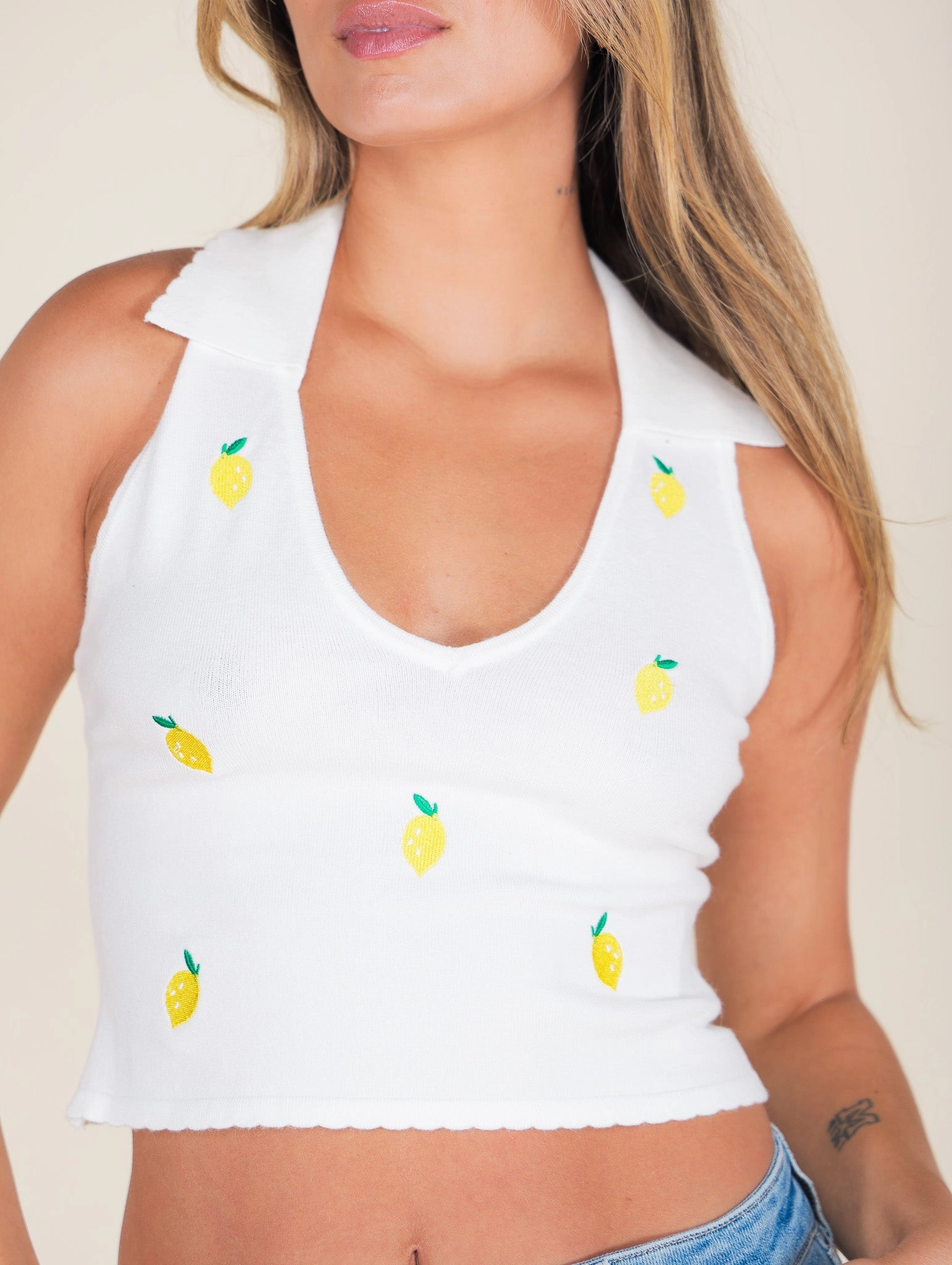 Brushed Interior Colorfast Technology Vivian Lemon Halter