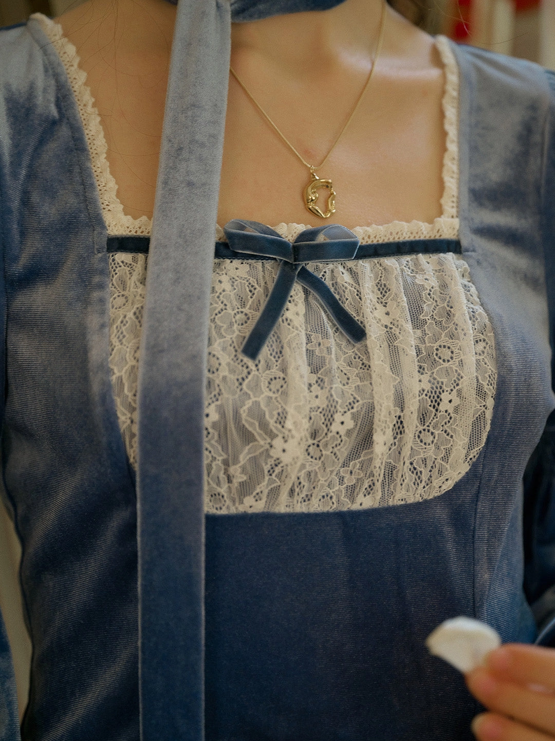 ??Final Sale??Nicolette Square Neck Bow Boluse EcoFriendly Textiles CompactPackaging