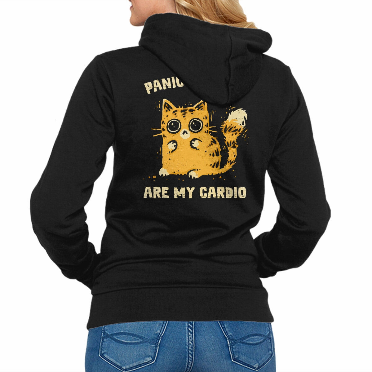Panic Attacks Are My Cardio Scoop neck Hiking wear