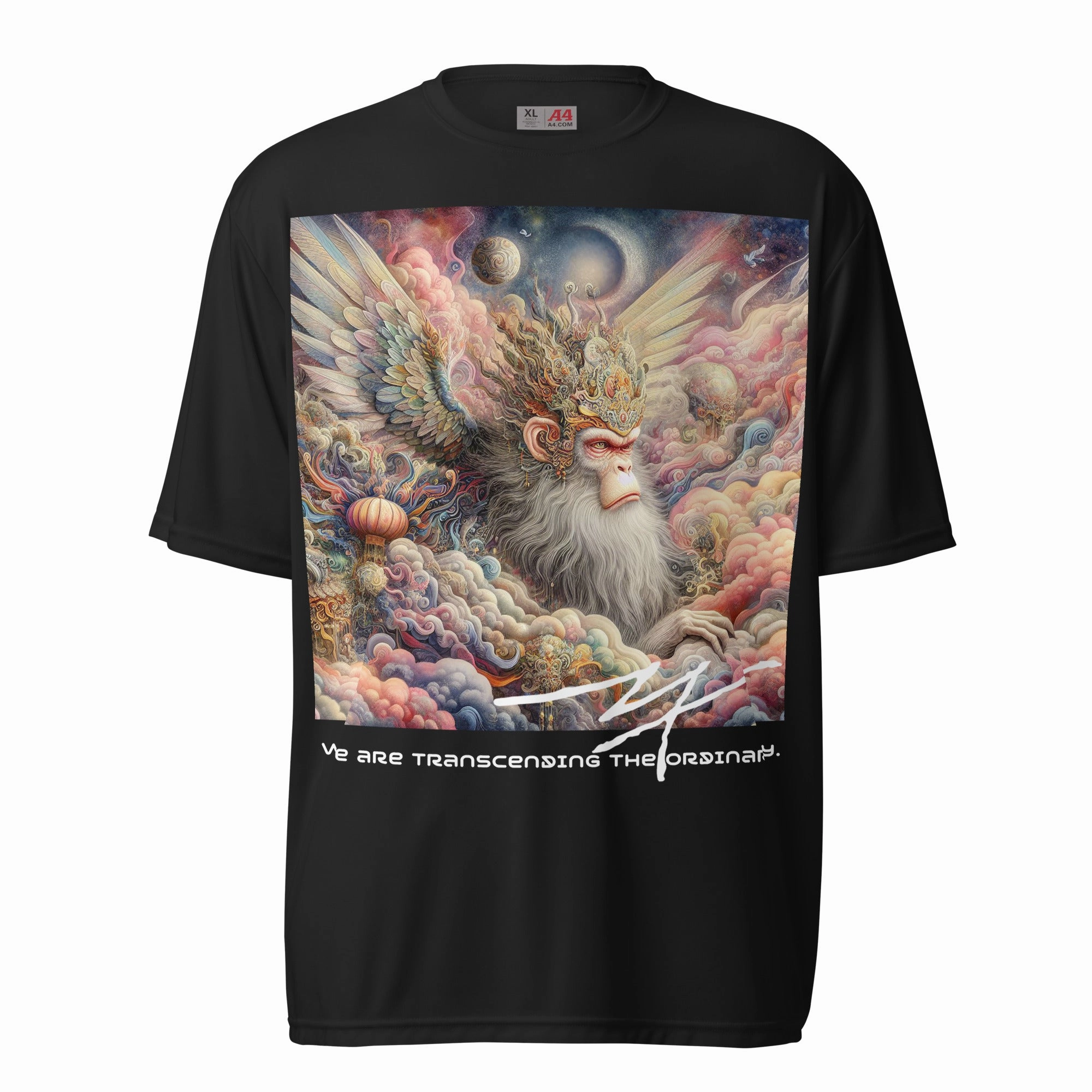 Low Maintenance Translucent Soul Surreal Monkey King performance crew neck t-shirt