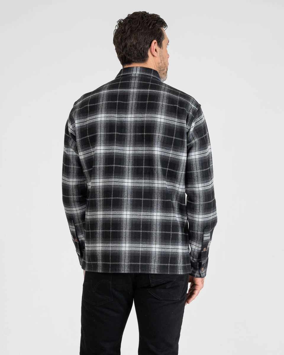 Ultra Heavy Flannel Rider??s Overshirt - Black Cozy Sweatshirt quick dry