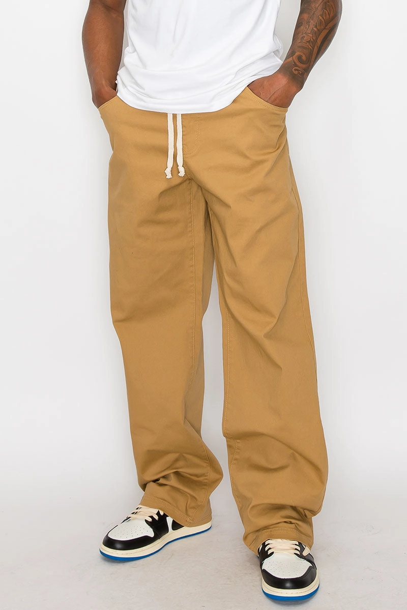 Baggy Fit Open Bottom Jogger Pants Functional Stretch