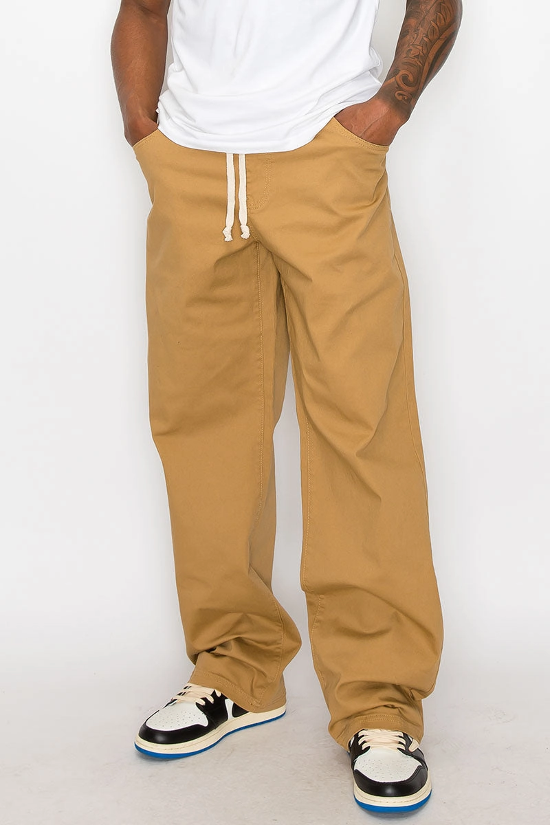 Baggy Fit Open Bottom Jogger Pants HiddenPockets