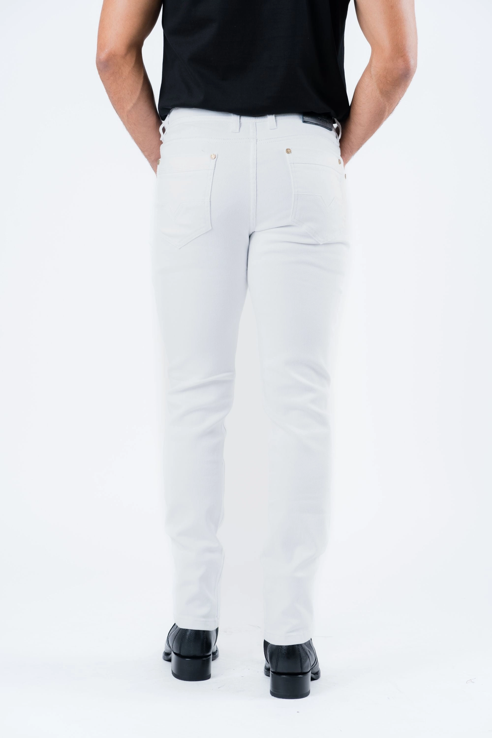 Pax Men's White Slim Stretch Jeans Responsible Denim Production