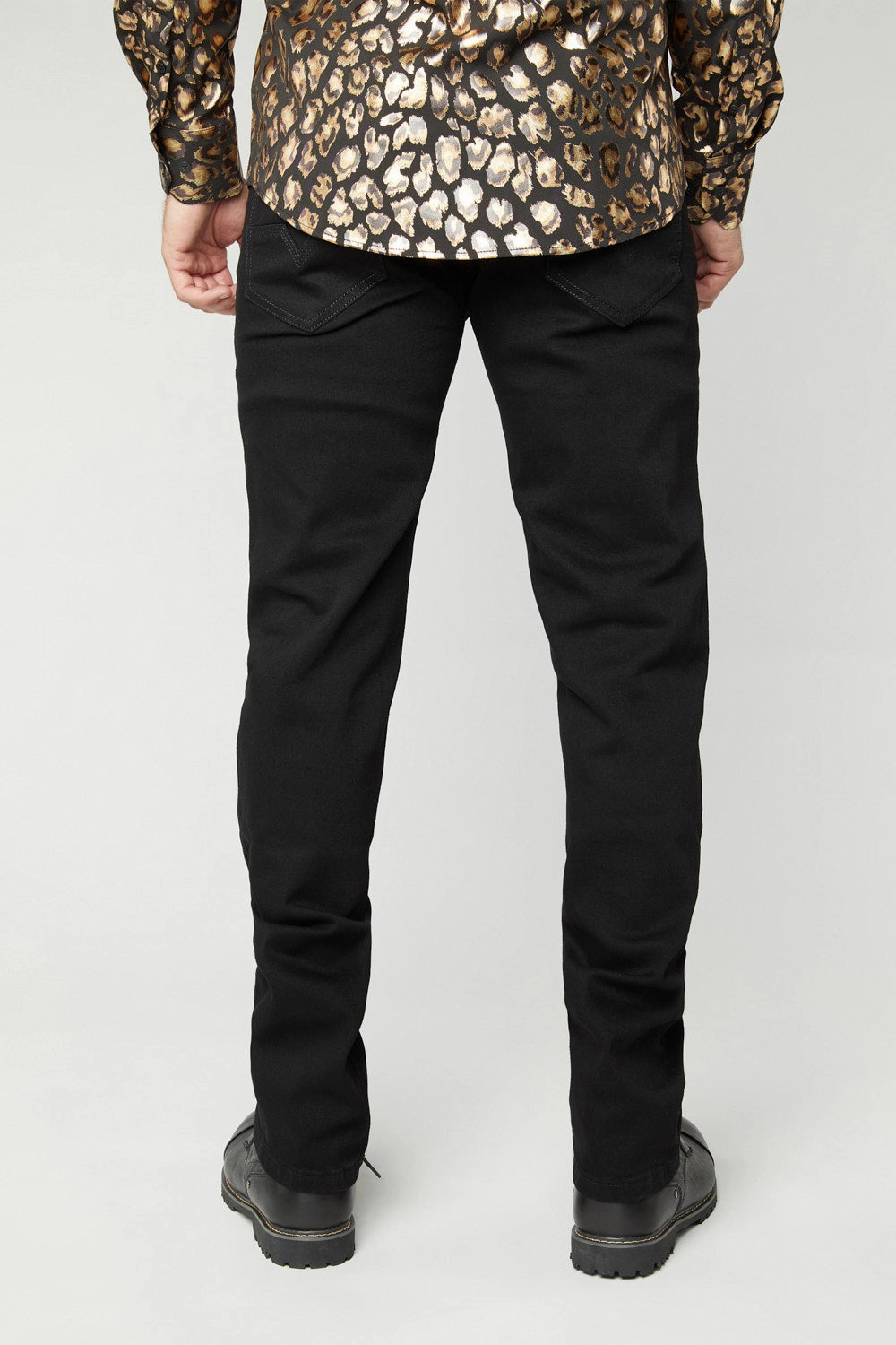 Party Look Urban Explorer Pax Men's Black Slim Stretch Jeans