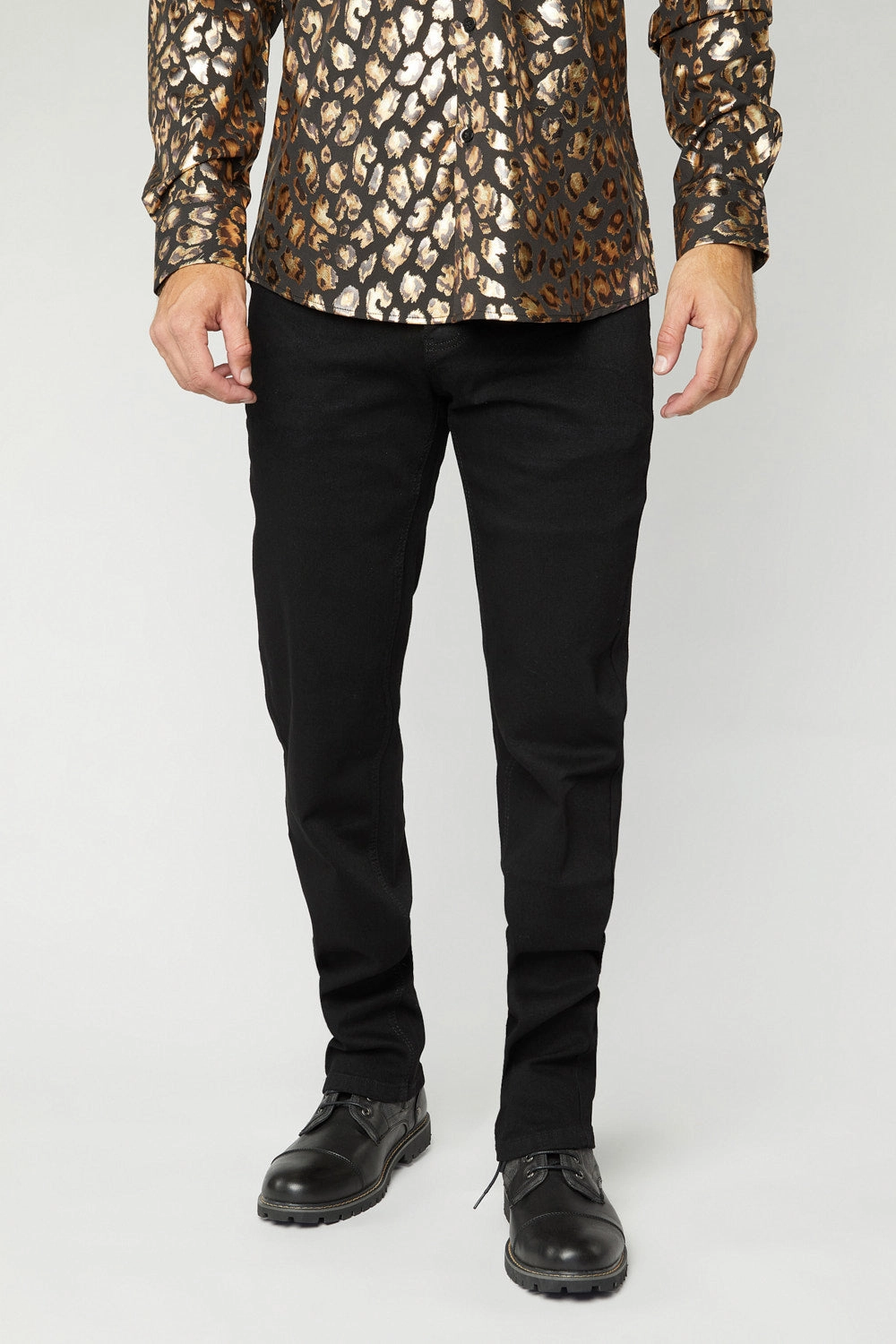 Pax Men's Black Slim Stretch Jeans Urban Style