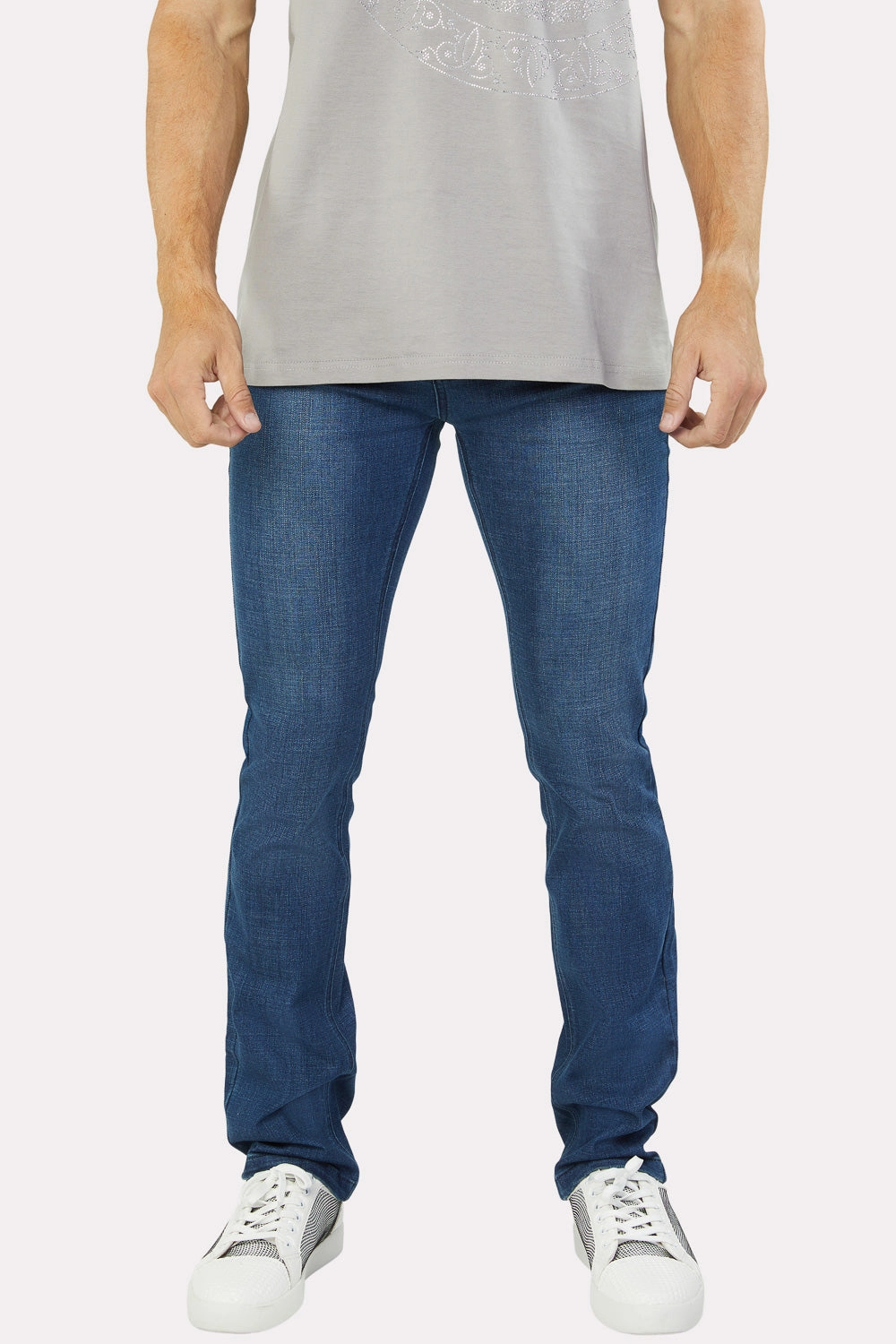 Cruz Men's Supersoft Denim Blue Stretch Slim Jeans Road Trip Affordable Classic Vibe