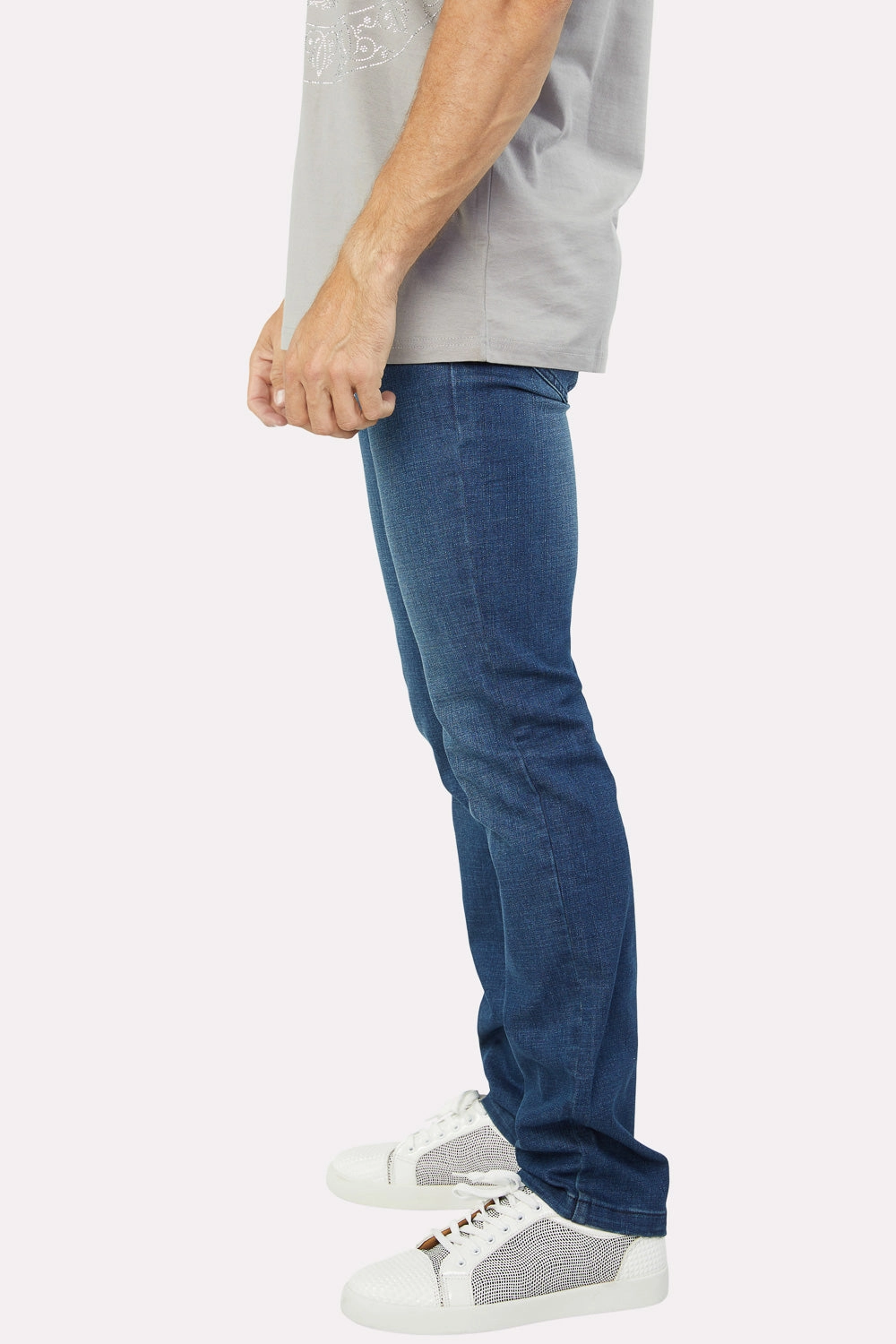 Fitted Design Cruz Men's Supersoft Denim Blue Stretch Slim Jeans