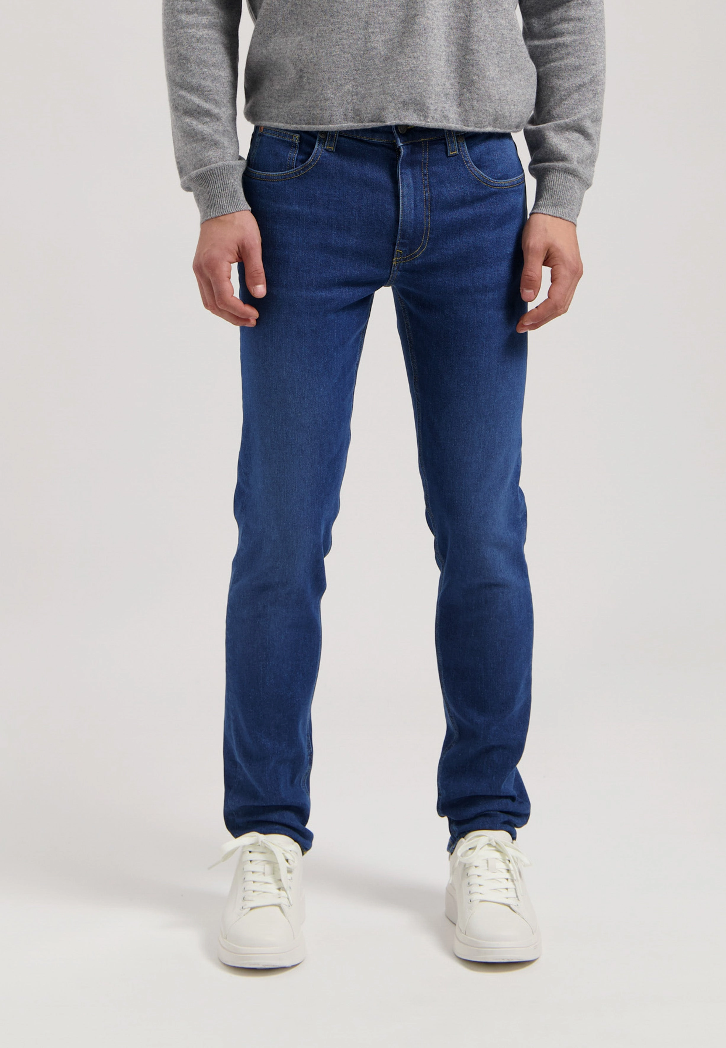 AdjustableWaist Casual Trend Daily Mid Tapered - Stone Indigo