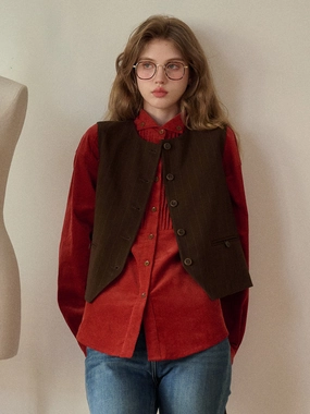 Gentle Breeze Dallas Round Neck Wool Vest