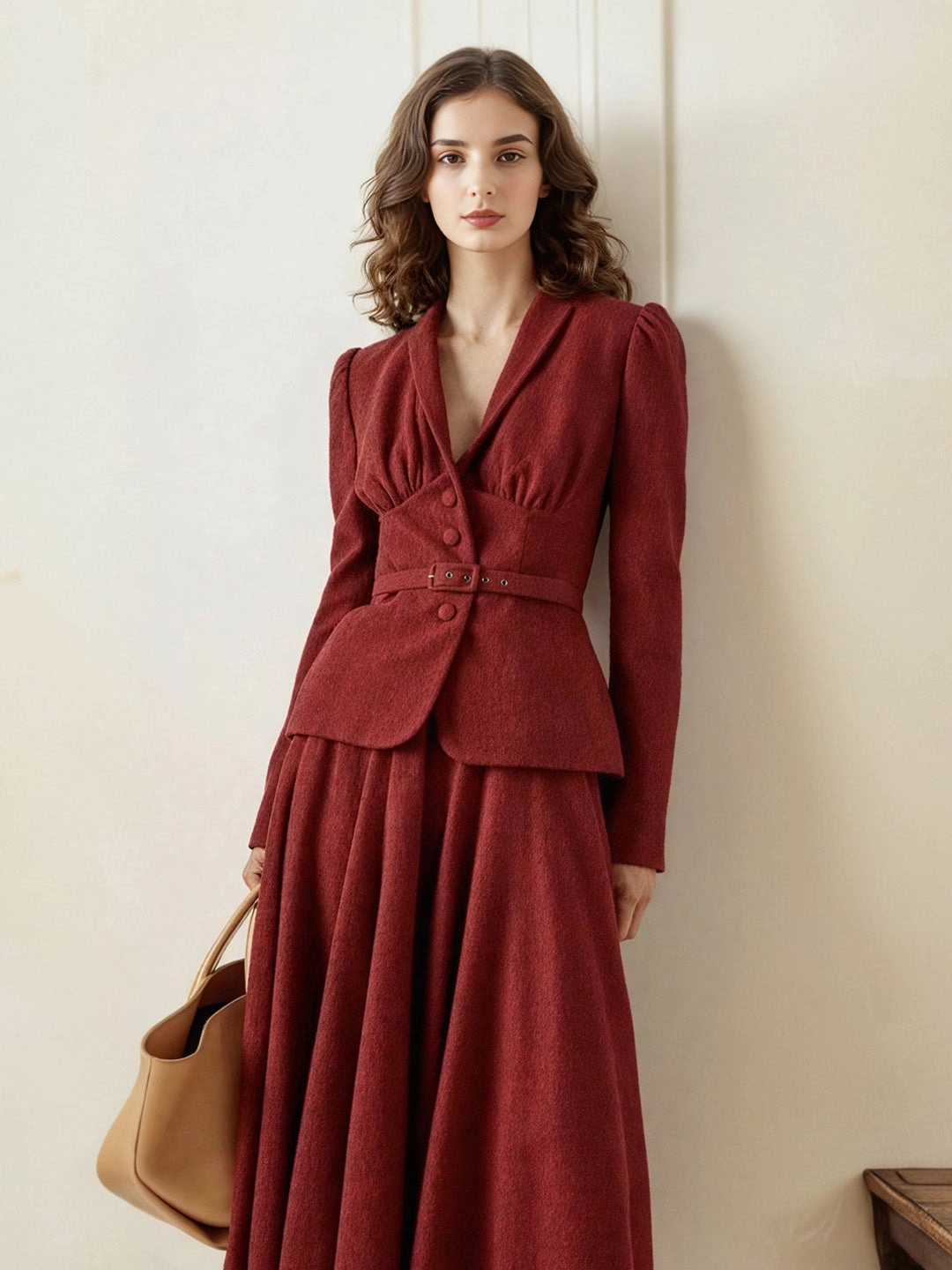 Della Retro Red Skirt Flexible Layer