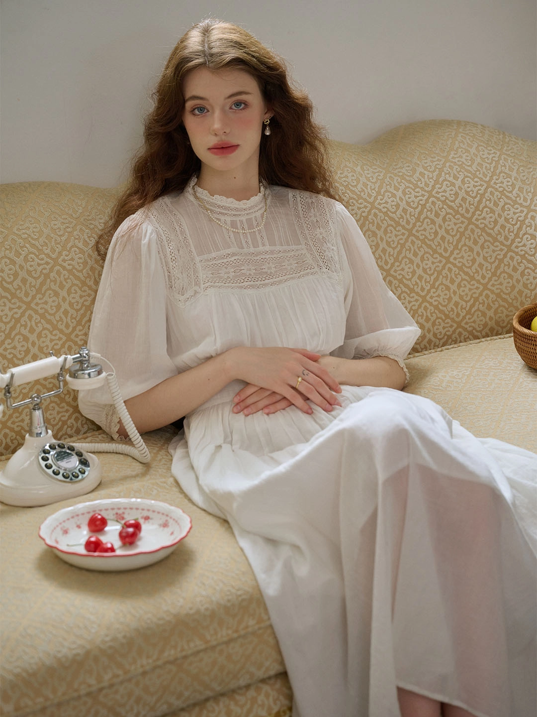 Formal Wear Averie Lace Panel White Dress