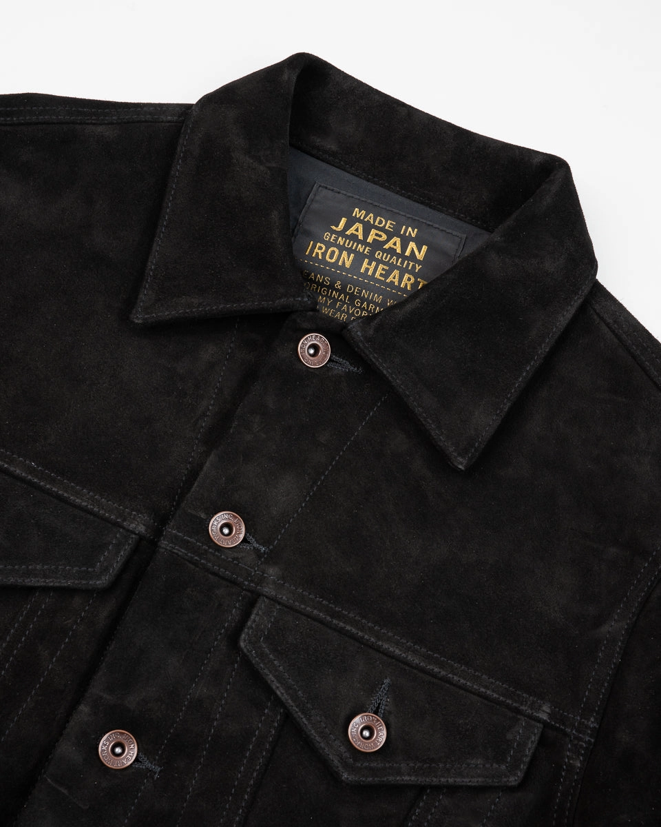 Zoom Proper Horsehide Suede Modified Type III Jacket - Black