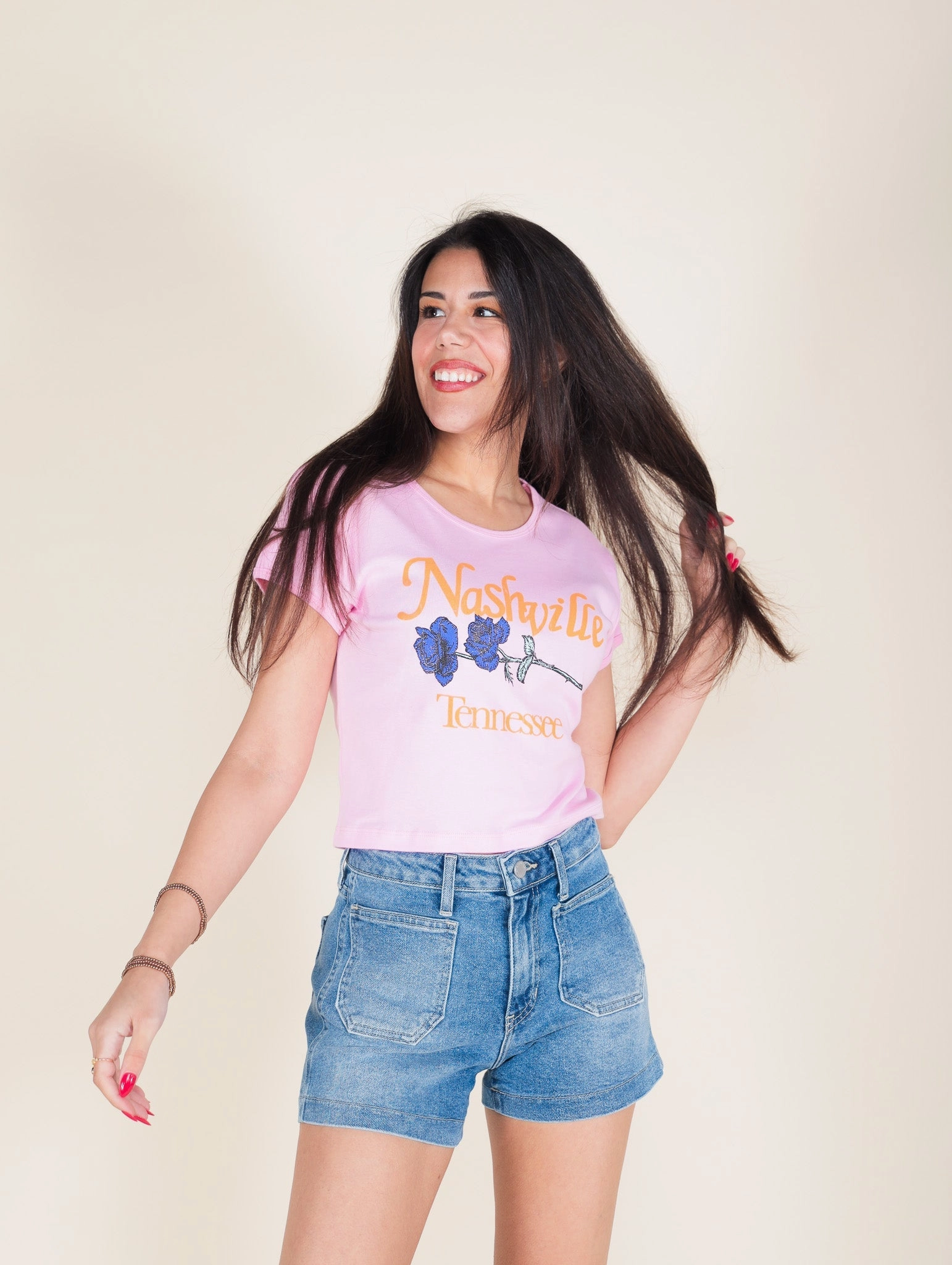 Nashville Pick A Flower Baby Tee SnagFreeKnit