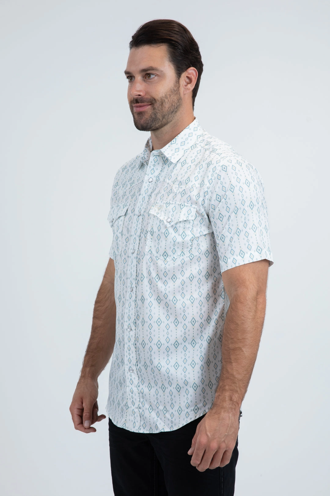 Inner Layer Trendsetter Choice Men's Performance Western Short Sleeve White Shirt