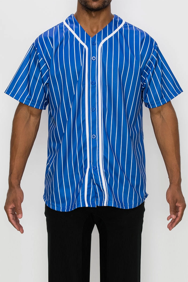 PIN STRIPED BASEBALL JERSEY Basic Tee Water Repellent Coating